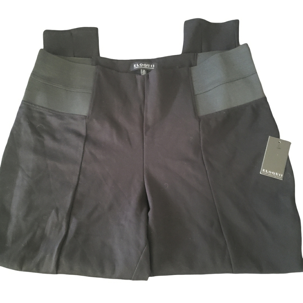 Eloquii Black Dress Pants Trousers Work Office Pants Skinny Leg Plus Size 24
